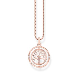 Thomas Sabo Rozé arannyal bevont ezüst nyaklánc forgó életfa medállal KE2148-416-14-L45v