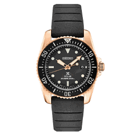 Seiko Prospex solar búvár fekete szilikonszíjas óra  SNE586P1