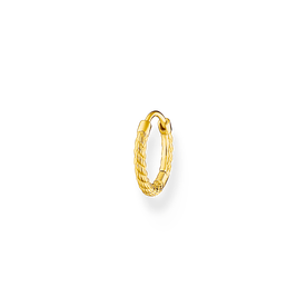 Thomas Sabo Fél pár aranyozott ezüst csavart karika fülbevaló CR694-413-39