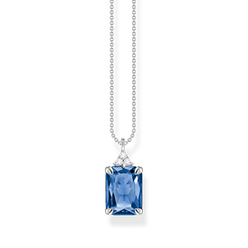 Thomas Sabo Ezüst nyaklánc téglalap alakú kék kővel KE2089-166-1-L45v
