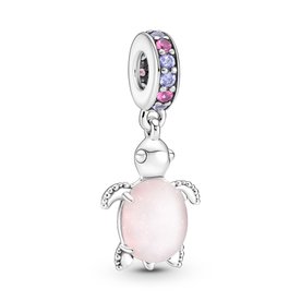 Pandora ékszer Rózsaszín tengeri teknős ezüst charm 798939C02
