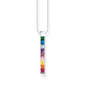 Thomas Sabo Sokszínű csiszolt köves ezüst nyaklánc KE2146-477-7-L45V