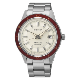 Seiko Presage Style 60's 'Ruby' bézs férfi automata karóra SRPH93J1