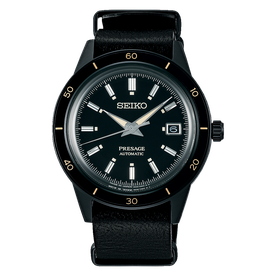 Seiko  Presage Style 60's 'Stealth' fekete férfi automata karóra SRPH95J1