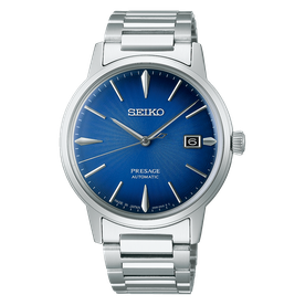 Seiko Presage Cocktail Time 'The Aviation' kék számlapos automata férfi karóra SRPJ13J1