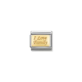 Nomination I love family arany charm 030121-33