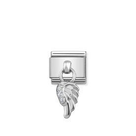 Nomination Ezüst függő angyalszárny charm 331800-06