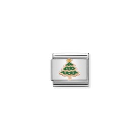 Nomination Rozé zöld karácsonyfa charm 430203-05