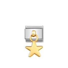 Nomination Függő arany csillag charm 031800-05
