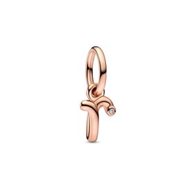 Pandora ékszer R betű rozé függő charm 782477C01