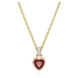 Swarovski Stilla arany színű nyaklánc piros szív kristállyal 5648750