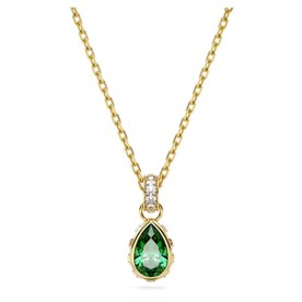Swarovski Stilla arany színű nyaklánc zöld körte alakú kristállyal 5648751