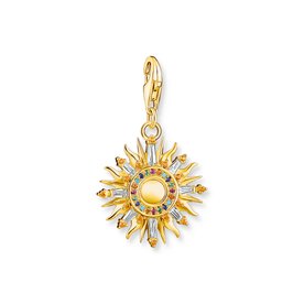 Thomas Sabo 18K arannyal bevont ezüst nap charm 1935-488-7