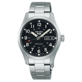 Seiko 5 Sports 'In The Metal' Midfield Sports fekete számlapos férfi óra SRPJ81K1