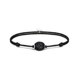 Thomas Sabo Állítható fekete textil karkötő matt obszidián szkarabeusz gyönggyel A2109-172-11-L22V