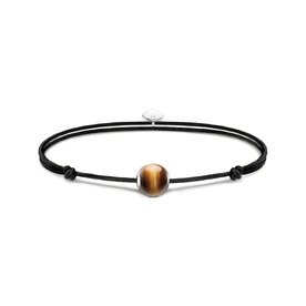 Thomas Sabo  Állítható fekete textil karkötő tigrisszem gyönggyel A2106-045-2-L22V