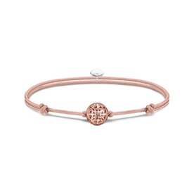 Thomas Sabo Állítható drapp textil karkötő rozé arabeszk gyönggyel A2126-597-40-L22V