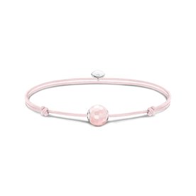 Thomas Sabo Állítható rózsaszín textil karkötő rózsakvarc gyönggyel A2113-813-9-L22V
