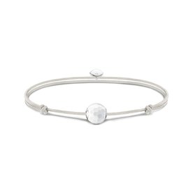 Thomas Sabo Állítható fehér textil karkötő fehér achát gyönggyel A2116-130-14-L22V
