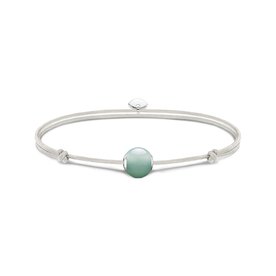 Thomas Sabo Állítható fehér textil karkötő zöld aventurin gyönggyel A2118-589-6-L22V