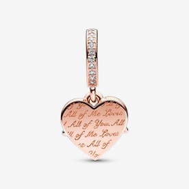 Pandora ékszer Szív és anya függő rozé charm 789402C01