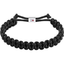 Tommy Hilfiger Fekete fonott textil karkötő 2790496