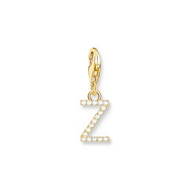 Thomas Sabo Z betű aranyozott ezüst charm cirkóniával 1989-414-14