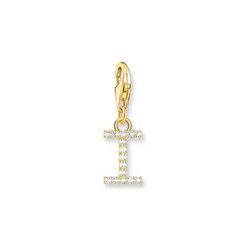 Thomas Sabo  I betű aranyozott ezüst charm cirkóniával 1972-414-14