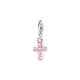 Thomas Sabo Rózsaszín kereszt ezüst charm 2032-051-9