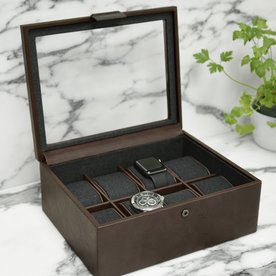 Stackers Férfi barna fedeles óradoboz 8 órának  75400