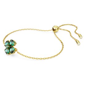Swarovski Idillya arany színű karkötő zöld lóherével 5666585