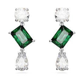 Swarovski Mesmera függő fülbevaló zöld és fehér kristállyal 5665878
