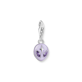 Thomas Sabo  Ezüst ufo charm lila tűzzománccal és cirkóniával 2049-041-13