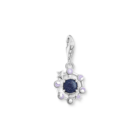 Thomas Sabo Ezüst holdfázis charm lila tűzzománccal 2040-664-32