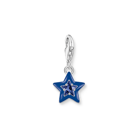 Thomas Sabo Ezüst csillag charm kék tűzzománccal és cirkóniával 2043-496-7