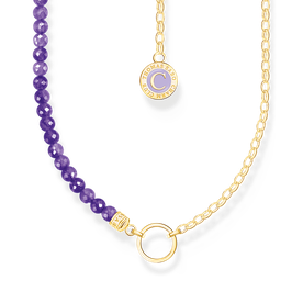 Thomas Sabo Charmista coin aranyozott ezüst nyaklánc ametiszttel KE2190-427-13-L45v