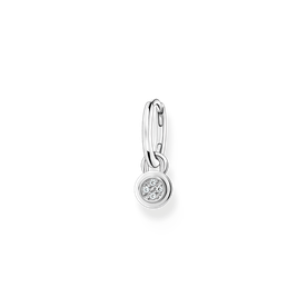 Thomas Sabo Fél pár ezüst karika fülbevaló fehér cirkónia dísszel CR720-051-21