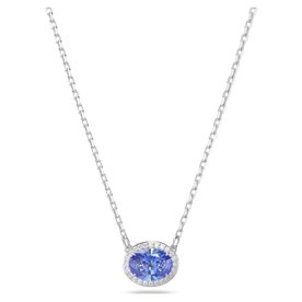 Swarovski Constella ezüst színű nyaklánc kék kristállyal 5671809