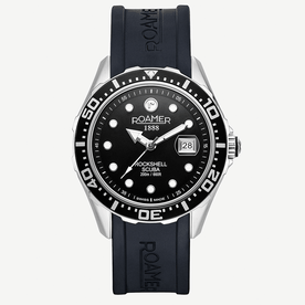 Roamer Rockshell Mark III Scuba fekete férfi búváróra fekete kaucsuk szíjjal 867833418502