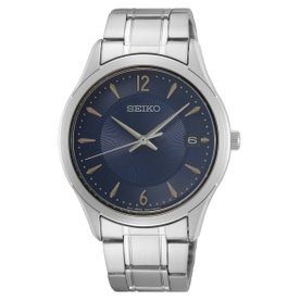 Seiko Classic fémszíjas kék számlapos férfi kvarc óra - SUR419P1