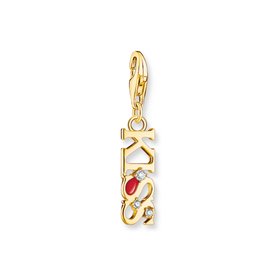 Thomas Sabo Kiss aranyozott ezüst charm 2067-565-10