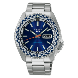 Seiko 5 Sports Petrol Blue 'Checker Flag' Special Edition férfi karóra SRPK65K1