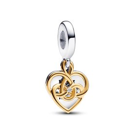 Pandora ékszer Kéttónusú függő MOM charm gyémánttal 763237C01