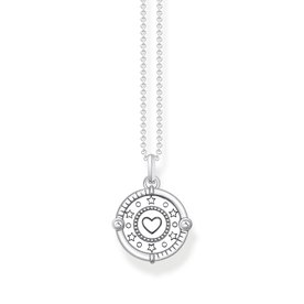 Thomas Sabo  Ezüst nyaklánc rózsaszín dísszel és szívvel KE2201-390-9-L45V