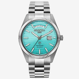 Roamer Primeline Daydate II Tiffany kék automata karóra 981666410550