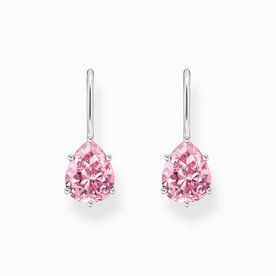 Thomas Sabo Rózsaszín csepp alakú ezüst fülbevaló H2290-051-9