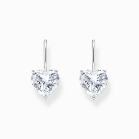 Thomas Sabo Áttetsző szív alakú ezüst fülbevaló H2288-051-14