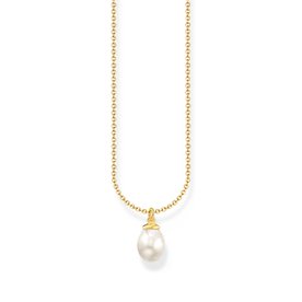 Thomas Sabo Aranyozott ezüst nyaklánc gyöngy medállal KE2238-430-14-L45v