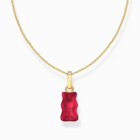 Thomas Sabo  Aranyozott ezüst nyaklánc piros Haribo gumi macival KE2206-430-10-L45v