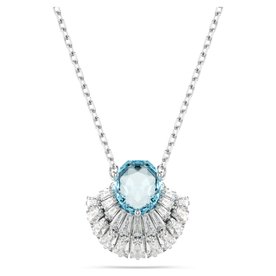 Swarovski Idyllia ezüst színű kagylós nyaklánc kék kristállyal 5689195